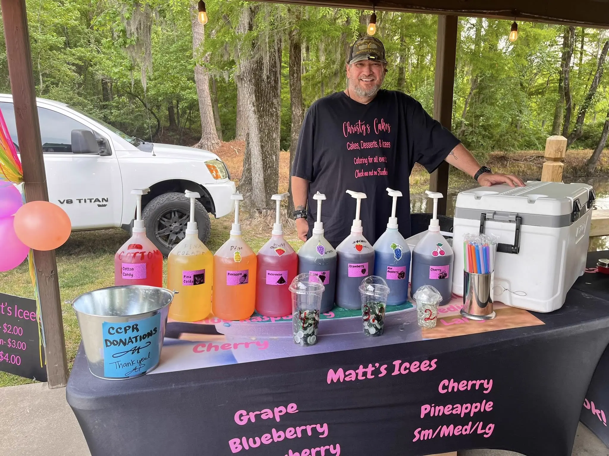 Matt at his Icee stand